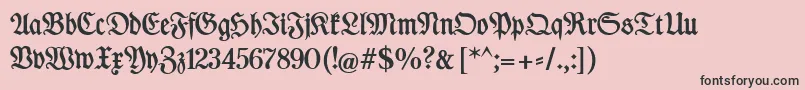 DesMalersFraktur Font – Black Fonts on Pink Background