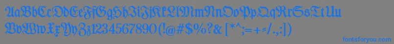DesMalersFraktur Font – Blue Fonts on Gray Background