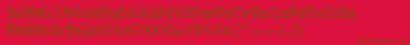 DesMalersFraktur Font – Brown Fonts on Red Background