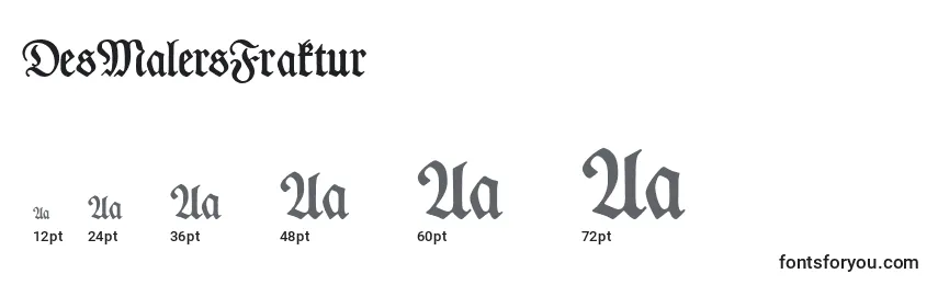 DesMalersFraktur Font Sizes