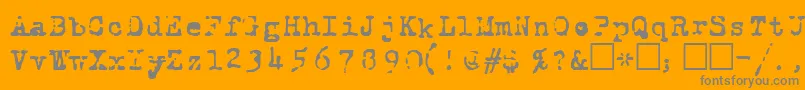 フォントRoyalPain – オレンジの背景に灰色の文字