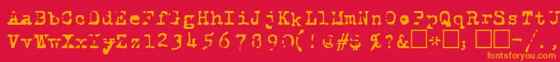 RoyalPain Font – Orange Fonts on Red Background