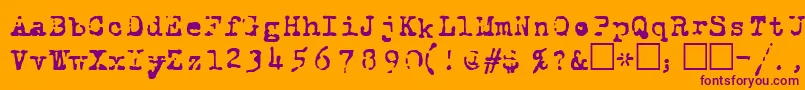 RoyalPain Font – Purple Fonts on Orange Background