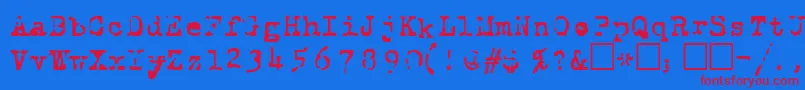 RoyalPain Font – Red Fonts on Blue Background