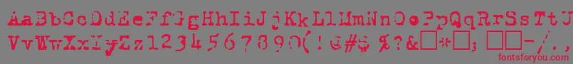 RoyalPain Font – Red Fonts on Gray Background