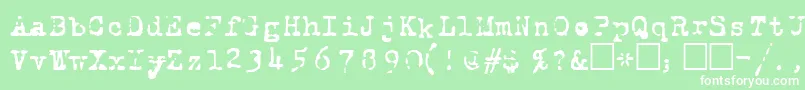 フォントRoyalPain – 緑の背景に白い文字
