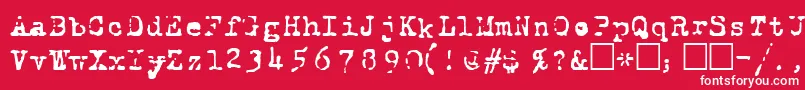 RoyalPain Font – White Fonts on Red Background