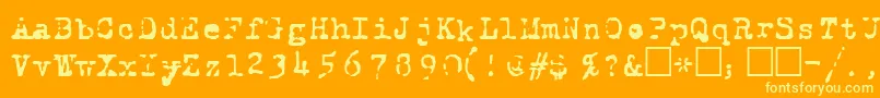 RoyalPain Font – Yellow Fonts on Orange Background