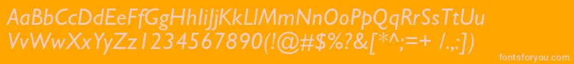 AzgillsanscItalic Font – Pink Fonts on Orange Background