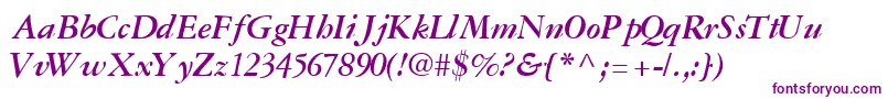 GaramondreprisesskBoldItalic Font – Purple Fonts on White Background