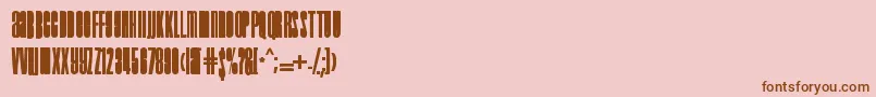 Droidink Font – Brown Fonts on Pink Background
