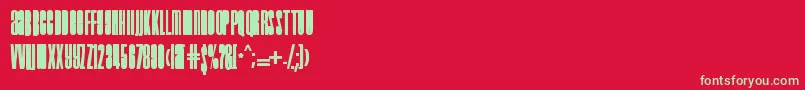 Droidink Font – Green Fonts on Red Background