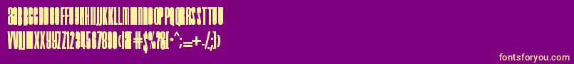 Droidink Font – Yellow Fonts on Purple Background