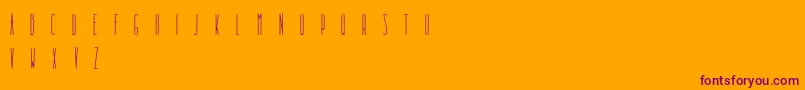 DooodleistaCondensed-Schriftart – Violette Schriften auf orangefarbenem Hintergrund