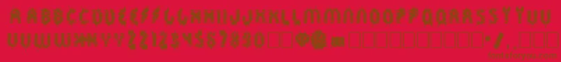 Sprckaren Font – Brown Fonts on Red Background