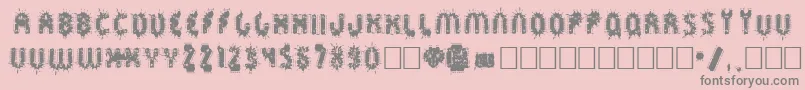 Sprckaren Font – Gray Fonts on Pink Background