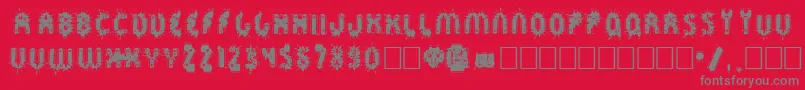 Sprckaren Font – Gray Fonts on Red Background