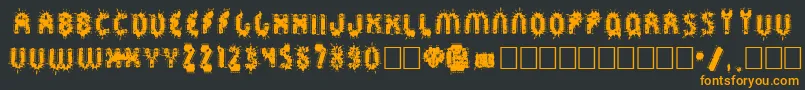 Sprckaren Font – Orange Fonts on Black Background