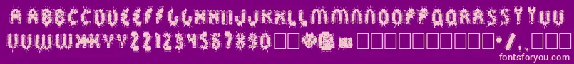 Sprckaren Font – Pink Fonts on Purple Background