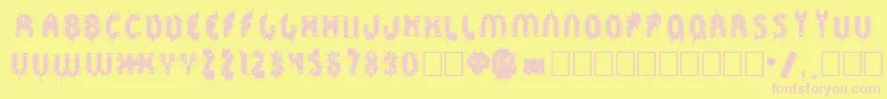 Sprckaren Font – Pink Fonts on Yellow Background