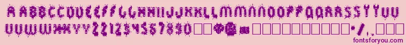 Sprckaren-Schriftart – Violette Schriften auf rosa Hintergrund