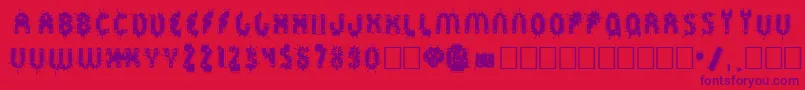 Sprckaren Font – Purple Fonts on Red Background