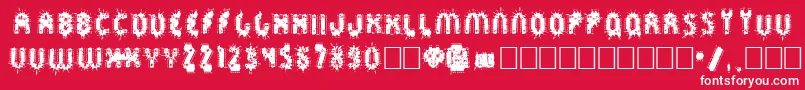 Sprckaren Font – White Fonts on Red Background