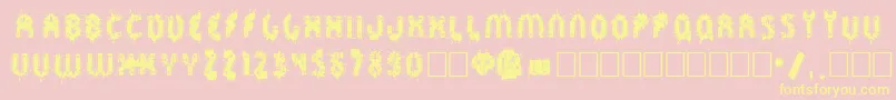 Sprckaren Font – Yellow Fonts on Pink Background