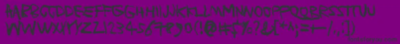 PlanetGarbage Font – Black Fonts on Purple Background