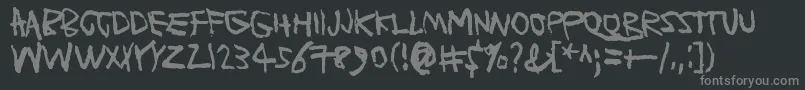 PlanetGarbage Font – Gray Fonts on Black Background