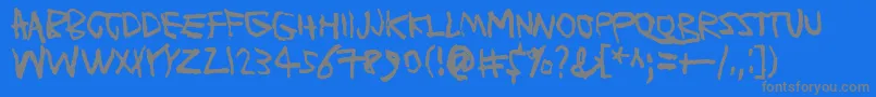 PlanetGarbage Font – Gray Fonts on Blue Background
