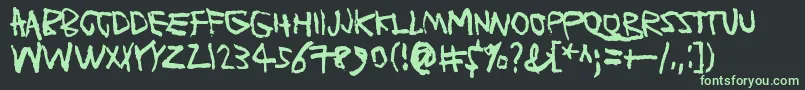 PlanetGarbage Font – Green Fonts on Black Background