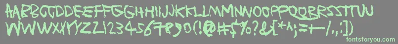 PlanetGarbage Font – Green Fonts on Gray Background
