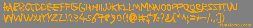 PlanetGarbage Font – Orange Fonts on Gray Background