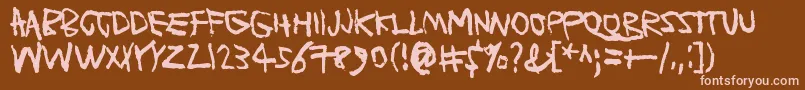fuente PlanetGarbage – Fuentes Rosadas Sobre Fondo Marrón