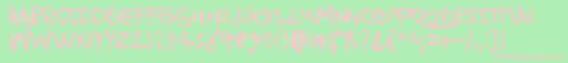 PlanetGarbage Font – Pink Fonts on Green Background
