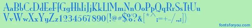 フォントItcMonaLisaSolid – 青い文字は緑の背景です。