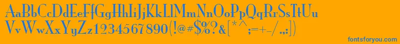 ItcMonaLisaSolid Font – Blue Fonts on Orange Background