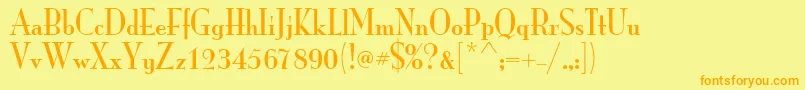 ItcMonaLisaSolid Font – Orange Fonts on Yellow Background