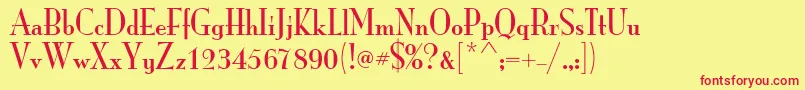 ItcMonaLisaSolid Font – Red Fonts on Yellow Background