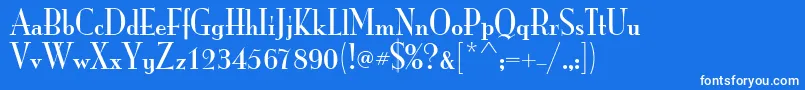 フォントItcMonaLisaSolid – 青い背景に白い文字