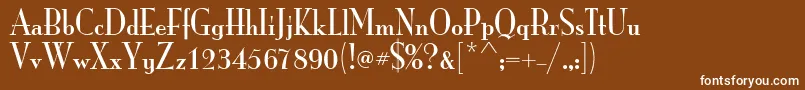 フォントItcMonaLisaSolid – 茶色の背景に白い文字