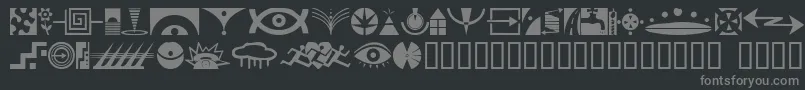 Simbolos1 Font – Gray Fonts on Black Background