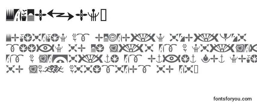 Überblick über die Schriftart Simbolos1