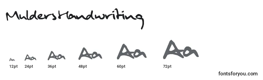 MuldersHandwriting Font Sizes
