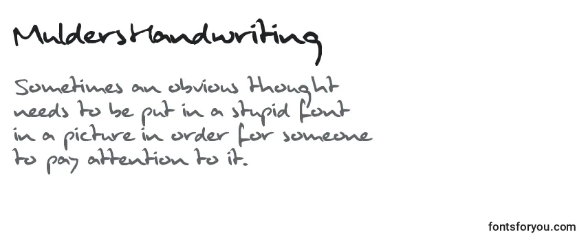 Review of the MuldersHandwriting Font