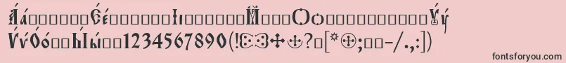 Orthodox.TtIeeroos Font – Black Fonts on Pink Background