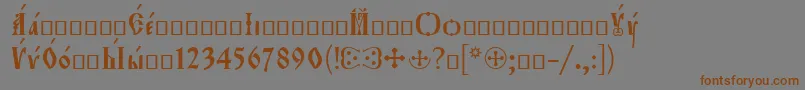 Orthodox.TtIeeroos Font – Brown Fonts on Gray Background