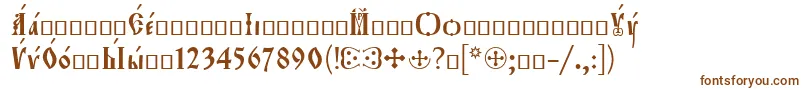 Orthodox.TtIeeroos Font – Brown Fonts on White Background