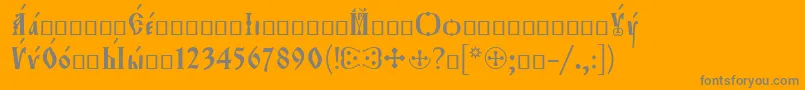 Orthodox.TtIeeroos Font – Gray Fonts on Orange Background